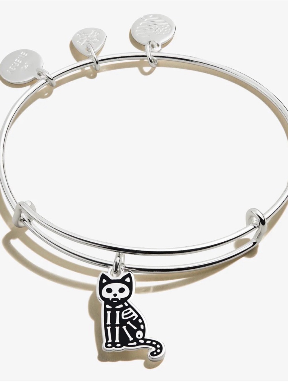 NIB Alex and Ani Skeleton Cat Bracelet